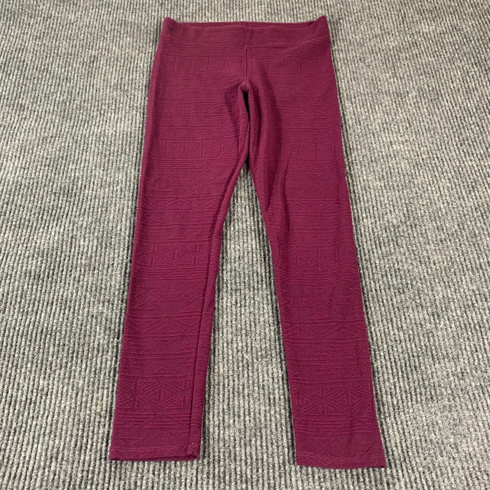 American Eagle Leggings Womens M‎ urple Textured Pull On Stretch Cotton Blend